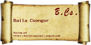 Balla Csongor névjegykártya